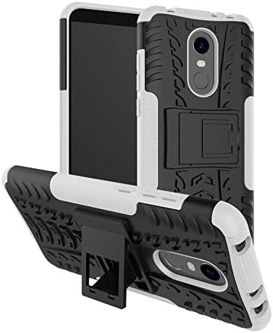 SOGOCOOL Xiaomi Redmi 5 Plus/Note 5 Case, Dual Layer Hybrid Shockproof Protective Rubber Hard TPU Cover for Xiaomi Redmi 5 Plus/Note 5 6.99 Inch with Kickstand (White)