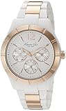 Kenneth Cole New York Women's KC0001 Classic White Dial Steel & Plastic Bracelet Watch