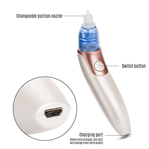 Professional Baby Nasal Aspirator, 3 Speed ​​Setting Electric Nose Cleaner Baby Nasal Mucus Running Sucker Snot Sucker Nostril Clean with 4 Silicone Nozzles(#1) - Thumbnail 3