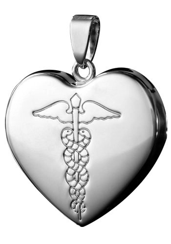 Infomedic Stainless Steel Pendant - Heart Shape (inc. Chain)