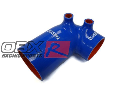 OBX Silicone Intake Boot 90Â° Elbow 95 96 97 98 99 BMW M3 E36 with 3.5" HFM Blue
