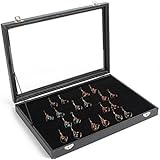 Schmuckkasten Antik Schmucklade Mit Glasdeckel – Schmuckkasten / Schaukasten In Schwarz Von Yudu Schachtel Schmuck - Foto 4