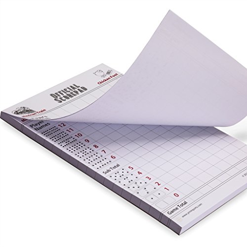 180 Sheet Scorepad for Mexican Train / Chicken Foot Dominoes