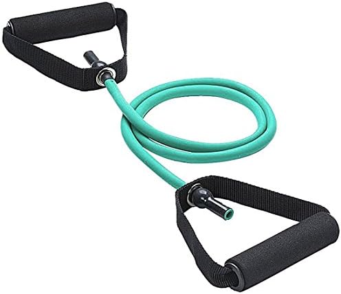 Stretch Bands - TopEUR Single Resistance Band Exercise Band Cords Kit Fitness Tubes for Men Women Gym Home Strength Training with 2 Padded Handles, 10lb