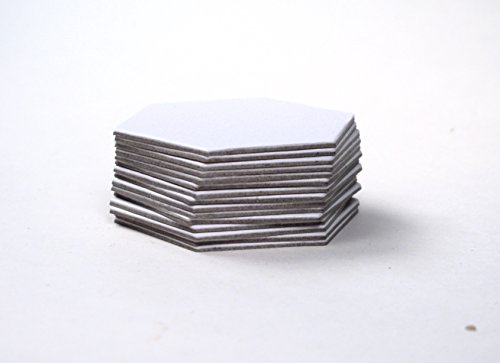 Value Pack of 15 - Blank 2" Hexagon Board Game Chits Tiles Counters Markers DIY D&D