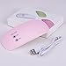 CO-Z 5W LED Nail Dryer Curing Lamp Light Portable for Gel Based Polishes Manicure Pedicure 2 Timing Setting 45s 90s USB Port (5W Small, Common - Pink)