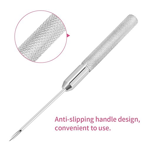Body Piercing Tools,2 Sizes Tattoo Accessories Body Piercing Needle Pusher 316L Steel Holder Piercing Tool(L)
