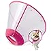 IN HAND Adjustable Recovery Dog Cone Cat Cone, Clear Padded ECollar with Breathable Soft Edge Plastic Soft Cone,Designed for Cats and Puppies