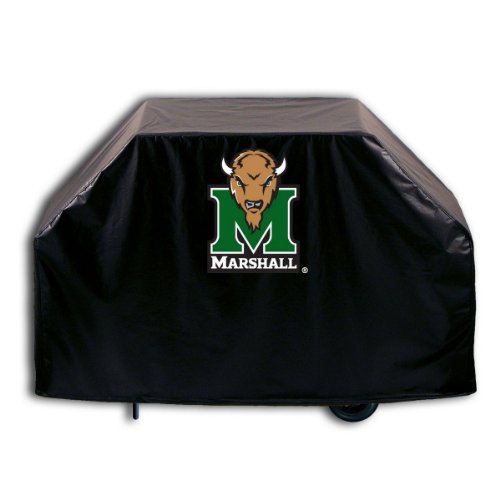 Marshall University Grill Cover with Block logo on stylish Black Vinyl by Covers by HBS