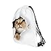 Cevinee™ Portable Gym Sack Pack Drawstring Backpack, Cute Animal Daily Pull String Bag, Lovely Kid's Shcool Bag - Cute Cat