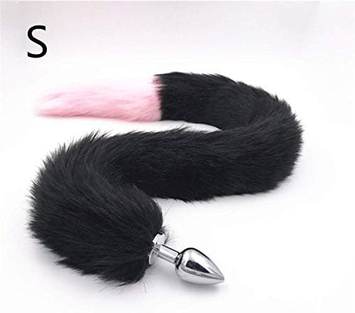 Adult Erotica Toys Super Long Amal Plug Tail Amal Bútt Plug Stainless Steel Bútt Plug Black Pink Tail Anus Bead Amal Sexxc Toys H8-5-131B,S,Pigtail Plug Bútt JTJKA Shirt
