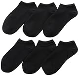 Jefferies Socks Big Boys' Seamless Capri Liner Socks  (Pack of 6), Black, Medium