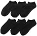 Jefferies Socks Big Boys' Seamless Capri Liner Socks (6 Pairs), Black, Medium