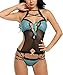 Avidlove Women Strappy Bondage Sexy Lingerie Lace Babydoll Halter Sleepwear Bra Chemises blue Small