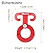 TRIWONDER Ultralight Aluminum T-Ring Hooks, Paracord Tension Camp Hooks Guyline Cord Adjuster for Tent Camping Hiking Backpacking Outdoor Activity (Red - 6 Pack)