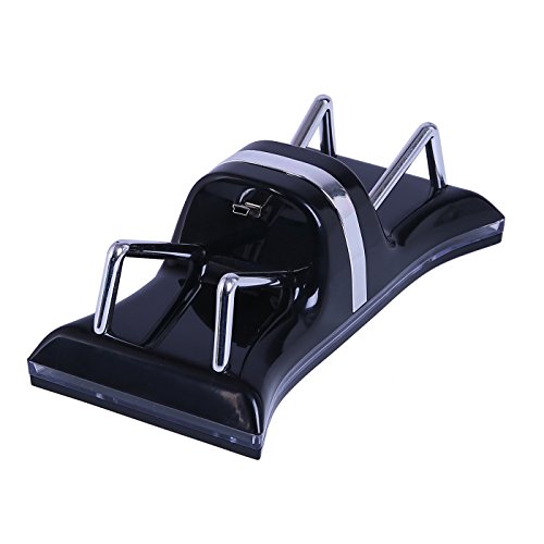 HDE-Sony-Playstation-3-2-Port-DualShock-Charger-Station-Wireless-Controller-LED-Lit-Power-Dock-Stand-for-PS3-Black