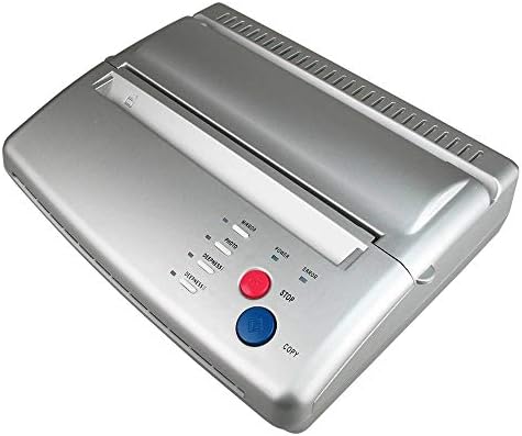 SLOOG Professional Tattoo Transfer Stencil Machine Thermal Copier Printer Black with 20 pc Bonus Transfer Paper-Silver