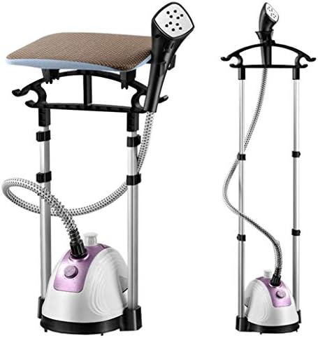 ZLLSCGTJ Garment Steamer Vertical Steamers 2.2L Professional 2000W Garment Steamer Iron Fast Steam Double Pole Handheld 12 Files Household with Hanger Ironing Board (color : PINK)