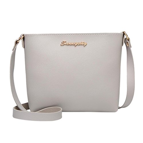 Gray Leather Messenger Bag. ECOSUSI 14 Inch Messenger Bag Vintage PU