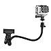 Universal Phone/Camera Holder with Flexible Gooseneck and Strong Clamp - for Mobile Photography, Vlogs, Videos, GPS, etc. - Ball and Socket - Tripod Mount (Clamp for Action/Compact Camera)
