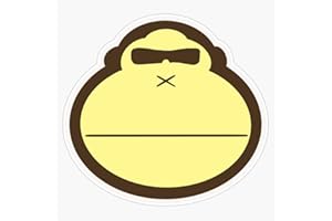 FINK STUDIO Sun Bum Monkey Vinyl Sticker Waterproof Decal Laptop Wall Window Bumper Sticker 5"