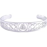 TURTLEDOVE Stainless Steel Celtic Bracelet - Viking Bangle with Valknut