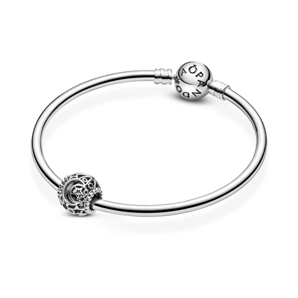PANDORA Offen gearbeitetes Sonne, Mond & Sterne Charm, Sterling-Silber799183C00