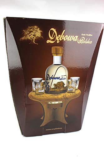 Wodka Debowa Polska 0,7L +Tisch+4 Gläser in Geschenkpackung – Bild 3
