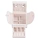 Vlando Akoya Two-Tier Small Jewlery Box, Daily Wearing Jewelries Organizer, Travel Accessories - White