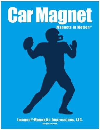 Football Player Car Magnet Blue