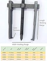 KATSU Tools Two Jaw Gear Bearing Puller Ultra Thin Claws 4 Inch 100mm Carbon view 4