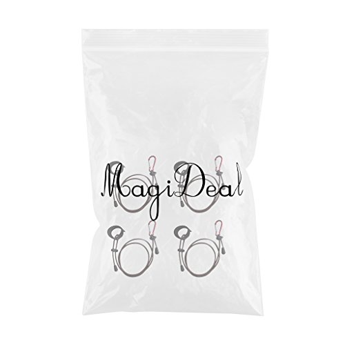 image for MagiDeal 4 Pieces 42'' Elastic Kayak Canoe Rowing Boat Paddle Leash Fi