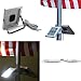 ALPHA 180X Solar Flagpole Light for Flag Pole Lighting//3-Level Power Setting for All Night Lighting