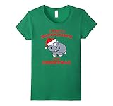 Women's I Want A Hippopotamus For Christmas Tshirt Small Kelly Green