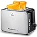 Toaster 2 Slice, Compact Bread Toasters Stainless Steel Housing best rated prime, 2 Extra Wide Slots