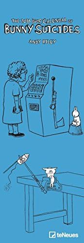 2018 Bunny Suicides Slim Calendar - teNeues Slim Notes Calendar - Humour Calendar - 14.5 x 42 cm