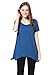 LARACE Short Sleeve Shirts for Womens Plus Size Tops Casual Summer Clothes Asymmetrical Tunic Blouses(Steel Blue 1X)