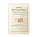 MOTHER MADE Moisturizing Snail Mucin Face Masks 20EA, 22,050ppm Snail Secretion Filtrate, Collagen, Niacinamide 2%, Vitamin C&E | Snail Serum Sheet Mask for Dry, Sensitive Skin, Korean Skincare