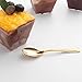 WDF Premium Disposable Gold Plastic Mini Spoons 300 Pieces 4 Inches | Heavy Duty Plastic Tasting Spoons | Perfect for Small Appetizers and Desserts