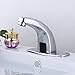 MANCEL Battery Electric Automatic Sensor Touchless Faucet Bathroom Sink with Hole Cover Deck Plate Brass Chrome Unique Vanity Tub Faucets