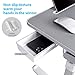 [Extra Large Size] Laptop Bed Tray Desk, SAIJI Adjustable Laptop Bed Table, Foldable Laptop Stand with Storage Drawer and Bookstand for Eating, Working, Writing, Gaming, Drawing – Graythumb 3