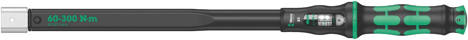 Wera 05075655001 Click Torque X 5 Torque Wrench for Insert Tools, Black/Green, 14 x 18 mm