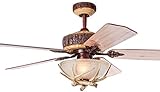 Morpholife Antler Rustic Ceiling Fan with Lights