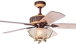 Morpholife Antler Rustic Ceiling Fan with Lights