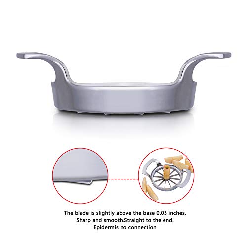 Fruit Slicer Upgraded Version 12-Blade Extra Large Fruit Corer, Stainless Steel Ultra-Sharp Apple Cutter, Pitter,Wedger Tool - 430 Grade Stainless Steel - 100% Rust Resistant, Divider for Up to 4 Inch