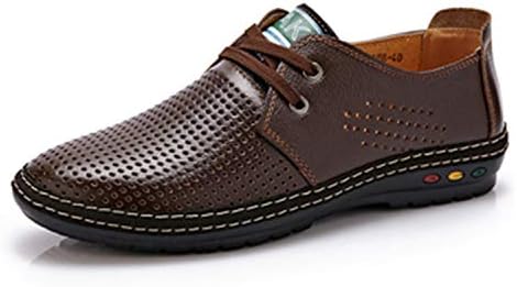 Genuine Leather Shoes Driving Men's Handmade Net Surface Loafers