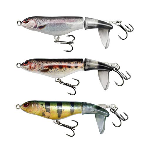 Ods Lure Ensemble De Leurres Pour La Pêche Appâts Artificiels Whopper Plopper Leurre De Surface Dur Avec Queue Tournante…