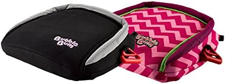 BubbleBum Backless Inflatable Booster Car Seat, Black & Pink Chevron Bundle