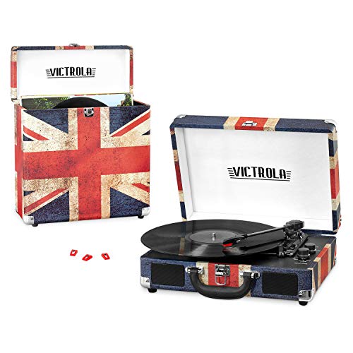 Victrola Record Player Bundle Includes a 3-Speed Turntable, Record Storage Case and Replacement Needles (Best Portable Turntable Uk)