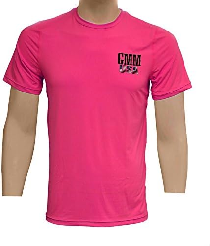 Give Me More Sportive Performance Smooth And Soft Comfortable Fashion Word Printed Athletic Casual Gusset Design T-Shirt (Large, Neon Pink)